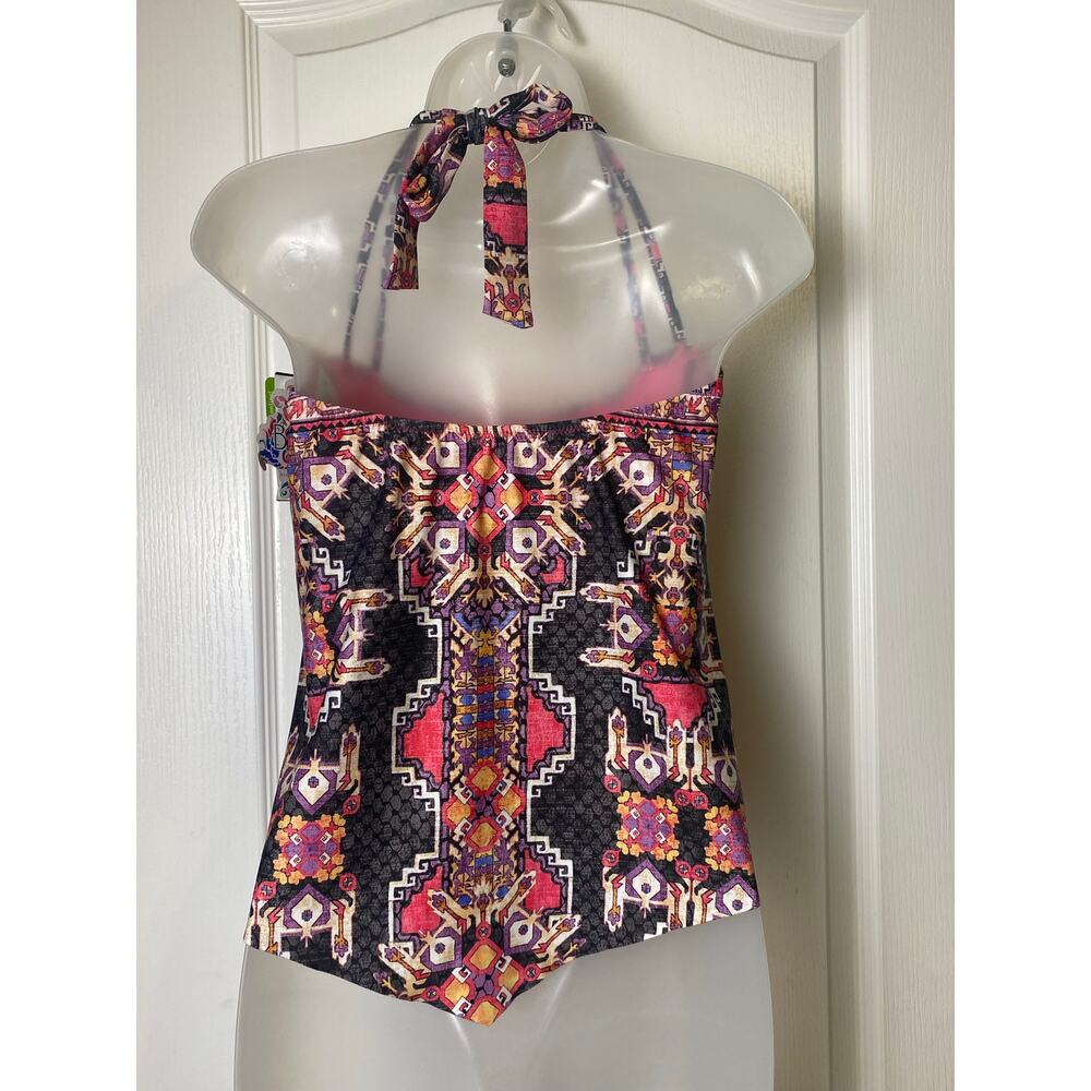 Becca Women's Cozumel Handkerchief Hem Tankini Swim Top Size Small NWT - Picture 3 of 4